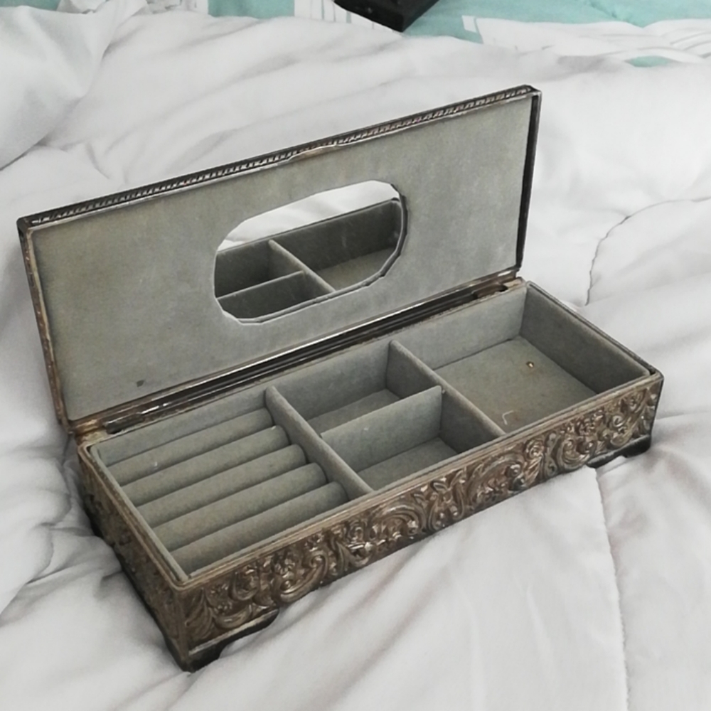 Ornate Silver Jewelry Box